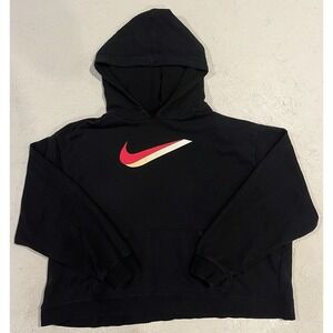 Nike Sportswear Fleece‎ Black Pink Hooded Sweatshirt Women's Size 2X DJ1164-010